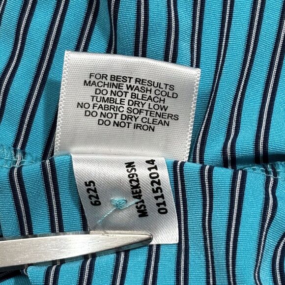 Peter Millar Summer Comfort Golf Polo Shirt Mens Size XL Blue Striped - Picture 8 of 10